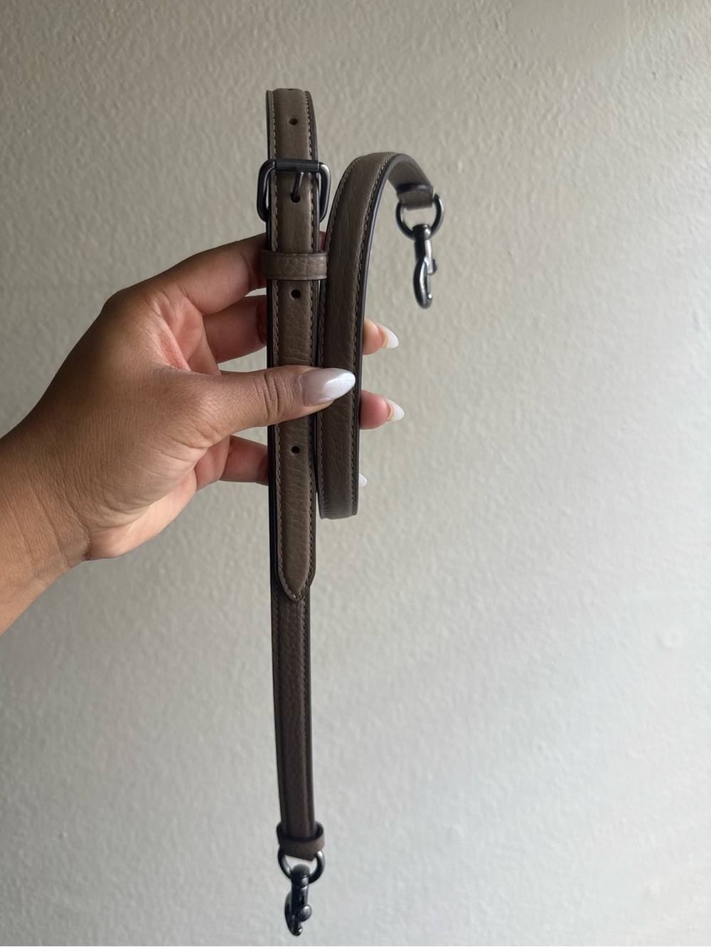 Coach Taupe Pebbled Leather Shoulder Bag - Picture 11 of 12
